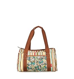 Striped Mini Duffel Bag