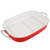 Reston Lloyd Roaster pan with metal rack, Red