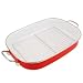 Kitchen & Housewares : Reston Lloyd Roaster pan with metal rack, Red