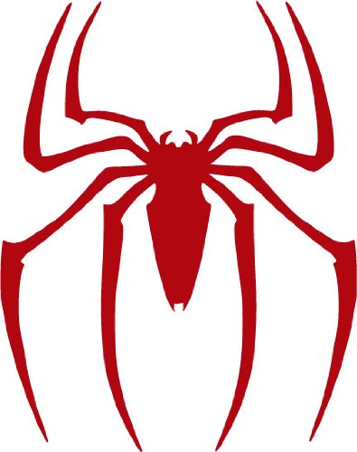  Spiderman Movie Logo Decal Sticker - Size:4.0 x 3.3 inches - Color:Red