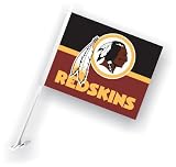 Washington Redskins Car Flag with Wall Bracket (Set of 2)