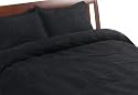 Microsuede Full/Queen 3-piece Duvet Set, Black