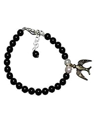 Mockingjay Charm Bracelet with Fresh Water Pearls