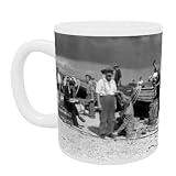 Fisherman Alf Steer being measured by Henry.. - Mug - Standard Size