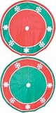 Santa's Best Imports-rcl 2482065AC Celebrations Round Bordered Christmas Tree Skirt 48 (Pack of 6)