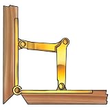 Antique Brass Combination Hinge and Drop Front Support