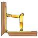 Antique Brass Combination Hinge and Drop Front Support