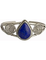 Lapis Lazuli Bracelet with Knotted Rope - Sterling Silver