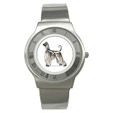 Afgan Hound Ultra Slim Unisex Stainless Steel Dog Photo Watch