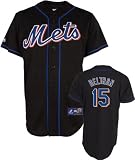 MLB Youth New York Mets Carlos Beltran Black Alternate Short Sleeve 6 Button Synthetic Replica Baseball Jersey Spring 2011  (Black, Medium)
