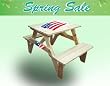Lohasrus Spring Sale - Kids Picnic Table HC-15062, for Kids 2~5 years, Seats 2 kids comfortable. Free Drawing Book. Awaken children's Spring Spirit Now!