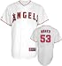 Bobby Abreu Jersey: Adult 2009 Majestic Home White Replica #53 Los Angeles Angels of Anaheim Jersey - Small