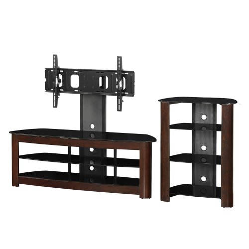 WE Furniture 60-Inch TV Stand and Component Stand 