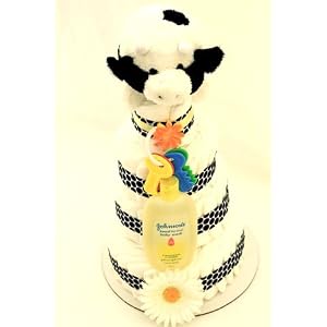 Baby Moo Moo Cow Diaper Cake