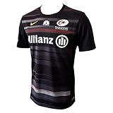 SARACENS 2014/15 Home Replica Men's Jersey, Black/Grey/Red, XL