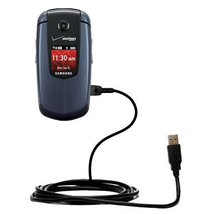 Classic Straight USB Cable for the Samsung SCH-u350 with Power Hot Sync and Charge capabilities - uses Gomadic TipExchange Technology