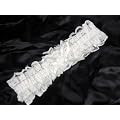 White Lace And Bow Wedding Garter IN6127
