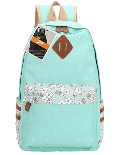 Leaper Casual Style Canvas Laptop Backpack/ School Bag/ Travel Daypack/ Handbag with Laptop Lining (FP-Water Blue)