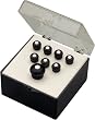 Martin Bridge and End Pin Set, White with Black Dots