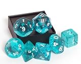 Aqua Translucent 7-piece Dice Set