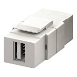 USB 2.0 Snap-in Coupler Keystone for Wallplate