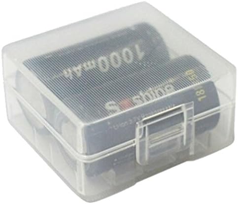 Jamyson 2PCS Transparent Hard Plastic Battery Case Box Holder For 2 x 18350 Battery