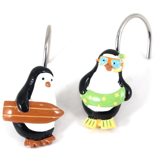 Vacation Penguin 12 Piece Hooks Set