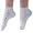 STEVE MADDEN Flora Crochet Stripe Anklet Womens Socks White