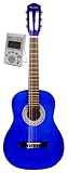 IMAGE OF Music Basics Classical Left Handed Guitar with Free Tuner - 1/4 Size (GC-115-1/4) - Blue