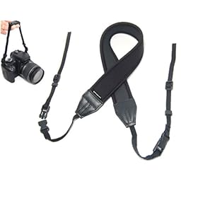 Polaroid Neoprene Adjustable Cushioned Neck Strap For The Pentax Q, Q10, X-5, K-01, K-30, K-X, K-7, K-5, K-5 II, K-R, 645D, K20D, K200D, K2000, K10D, K2000, K1000, K100D Super, K110D, *ist D, *ist DL, *ist DS, *ist DS2 Digital SLR Cameras
