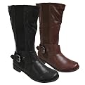 Women's Bamboo by Journee Side Accent Buckle Boots