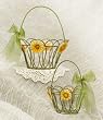 Metal Daisies Baskets (set of 2)