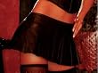 Hustler Lingerie Leather Pleated Mini Skirt
