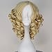 Miss U Hair Fairy Costume Wig for Women Short Curly Yellow Blonde Hair Anime Cosplay Halloween Wig