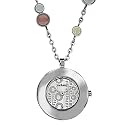 Cacharel - Montre Pendentif Femme Acier - CP5321AR - Quartz Analogique - Collier Sautoir Long - Nacre Multicolore