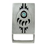 Pewter Belt Buckle - Bear Claw & Stone (1 1/4") - Pewter Belt Buckle