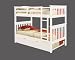 Bunk Bed Twin over Twin Mission style in White with Twin Trundle