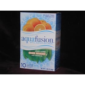 Aquafusion Still Water Infusion ~ ORANGE AWAKENER with Ginseng (2 Boxes)
