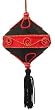 Black & Red Diamond Christmas Ornament With Tassel