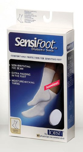 new year Jobst Sensifoot Diabetic Sock Crew Style One Pair White LargeB000TVHY86