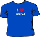 I Love Heart Colombia Royal Blue Kids T-Shirt