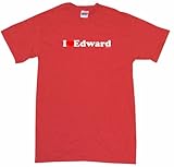 I Heart (Love) Edward Women's Tee Shirt XL-Red-Regular Fit