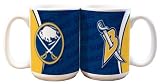 NHL Buffalo Sabres 15-Ounce White Silhouette Mug (2 Pack)