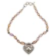 Sterling Silver Amulte Topaz Gemstone Necklaces 18.5 inches