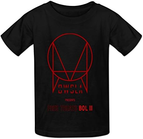 Vesamy Girl's Owsla Presents Free Treats Bol Ii Graphic Tee T-Shirt L Black