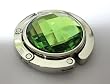 Green Emerald Crystal Foldup Hand Bag Purse Hook Hanger Caddy