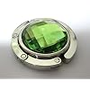 Green Emerald Crystal Foldup Hand Bag Purse Hook Hanger Caddy