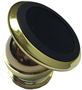 Lontano Universal Magnetic Rotatable Cell Phone Car Mount Holder for iPhone, Samsung Galaxy and other Smart Phone, for any Plat Surface, Desk, Wall and Dashboard (Gold)