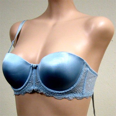 Solb $27 BABY BLUE STRAPLESS PUSH UP BRA #1170 36A