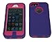 BeautyChase(TM) Iphone 5/Iphone 5S Defender Body Armor Case Purple on Pink Comparable to Otterbox Defender Series